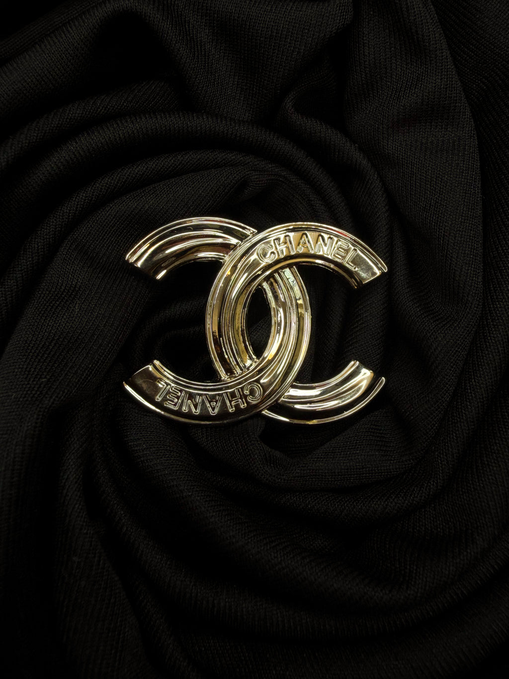 Textured CC Brooch