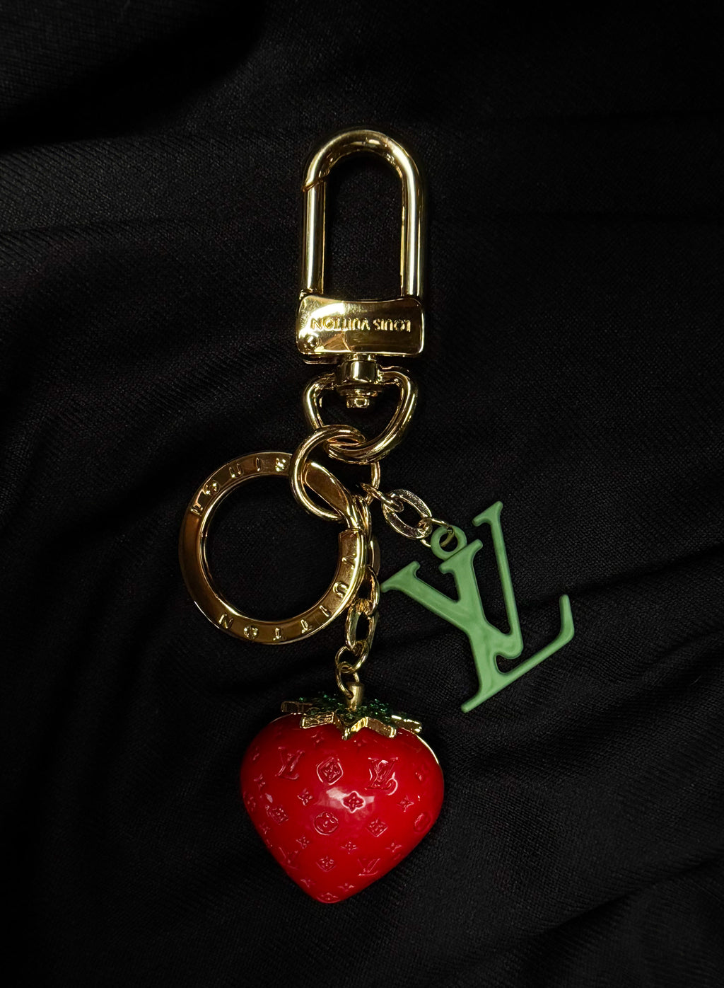 LV Strawberry Bag Charm