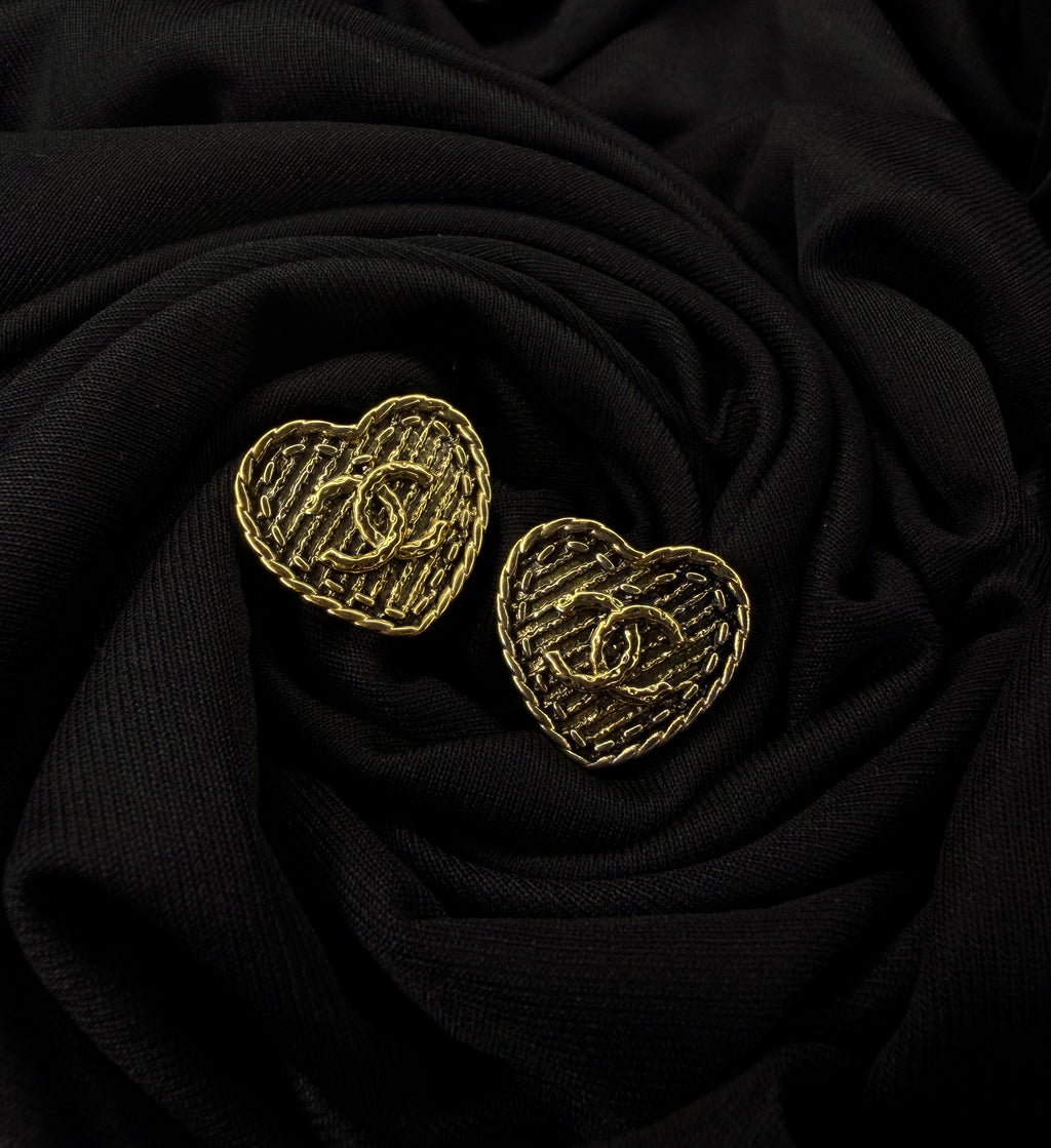 Vintage Heart Earrings