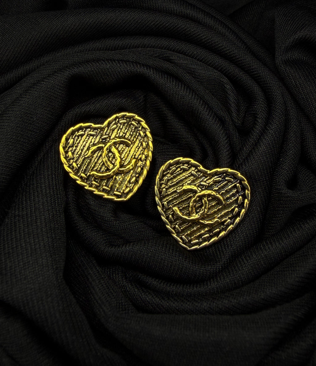 Vintage Heart Earrings