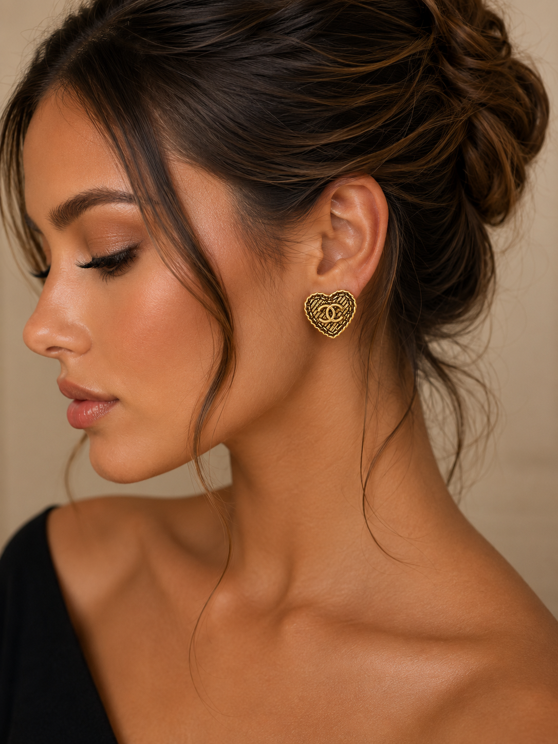 Vintage Heart Earrings